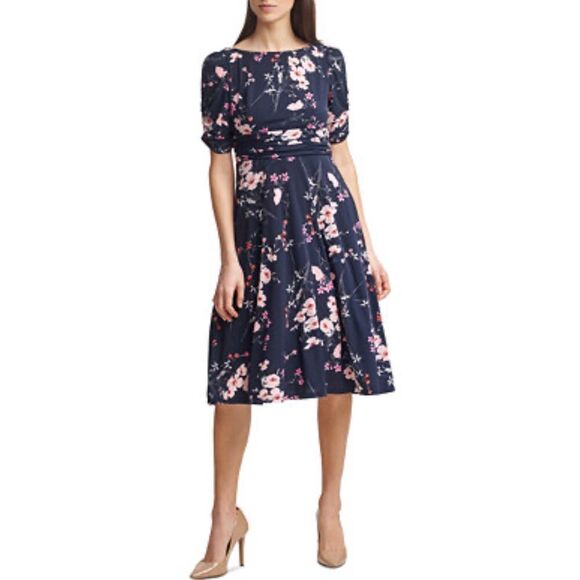 NWT sample, Jessica Howard Dress Short Sleeve Floral Size 14 - Picture 1 of 9